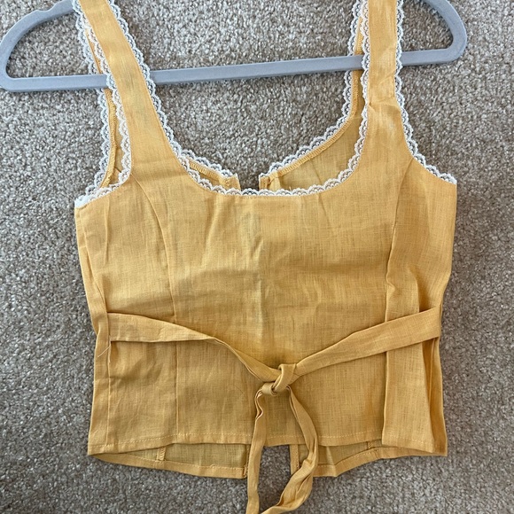 Verge Girl Yellow Button-Front Blouse - Picture 2 of 4